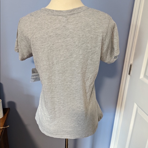 NWT grey Toronto Maple Leafs fitted tee with blue glitter hockey season tshirt - Picture 3 of 5